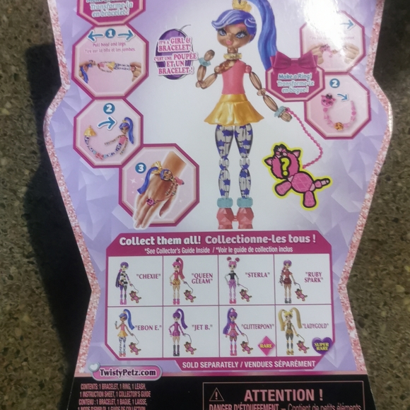 Twistys Girlz Girls Ebon E. Twisty Petz Pets Spin Master Series 2 Doll NWT New - Picture 8 of 16